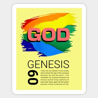 God - Genesis 9 - Rainbow Sticker